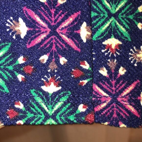 LuLaRoe XL Black Green Fuchsia Yellow Brown Stretch Cassie Pencil Skirt - Picture 5 of 9